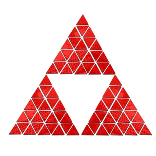 3D 아크릴 삼각 거울 벽 스티커 모자이크 자체 접착 타일 DIY 방 홈 장식 100, 01 100pcs 3x3cm, 1개, 03 빨간