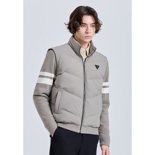 남성 방풍안감 숄더 프리 스윙 다운 자켓 카키베이지