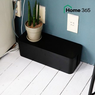 홈365 멀티탭 정리함 6구 5구 3구 대형 중형 소형 / 우드 원목 덮개 콘센트 케이블 전선정리, 블랙, 중형(5구) 정리함, 1개