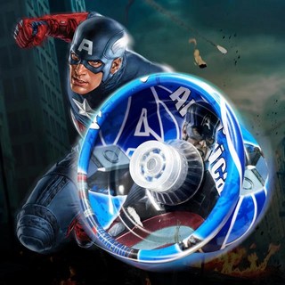 TW出貨 yoyo球火力少年王悠悠球比賽專用高級溜溜球小學生玩具悠悠球兒童, 美國隊長【藍色1個】兒童版, 1個