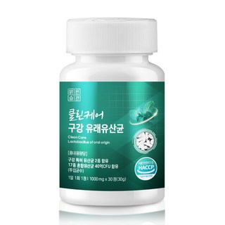 특허 구강 유래 유산균 40억 클린케어 맑은습관, 1개, 30정