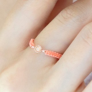 [블루알로] 여성 우정 커플 탄생석 매듭 실반지