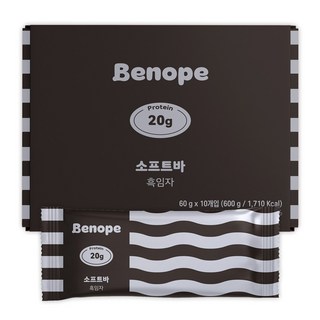 베노프 단백질바 소프트바 흑임자 10개입, 600g, 1세트