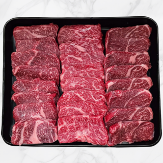 1++ 최고급 투뿔 한우 모듬세트 500g 부채살 채끝 특수부위 구이용 소고기, 1개