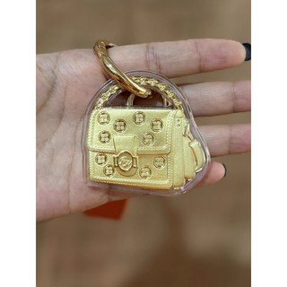 金大囍銀樓 AU999黃金足金金片吊飾 手機包包掛飾 生日情人節禮物, 1個, 現貨包你幸福包你健康包你平安