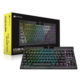 커세어 K70 TKL 한글 기계식 게이밍 유선 텐키리스 키보드, 블랙, (CORSAIR 공식인증점) K70 TKL, 저소음 적축