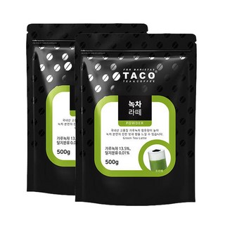 타코 녹차라떼 500g 2개세트, 1개입, 2개