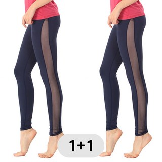에리페 여성용 사이드 메쉬 라인 레깅스 1+1