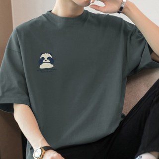 260g 남성오버핏 프린팅 반팔티 인스타룩 티셔츠