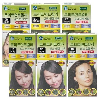 다바찌 트리트먼트 칼라 실크 인텐시브 PPD없는 새치 염색약 선택형, 다바찌 5B자연갈색, 1개