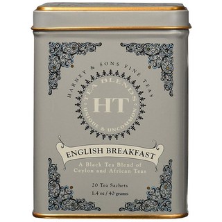 Harney & Sons English Breakfast 팩당 티백 20개 (4팩), 40g, 4개, 20개입