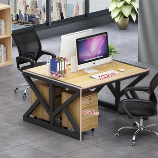 두주샵 2인용컴퓨터책상 데스크 게이밍책상 pc방, 캐비닛 있는 2인용 100 x 120x75