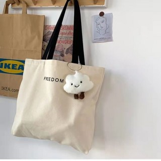 原創單肩帆布包 上課通懃上班手提袋 大容量簡約百搭 帆布袋