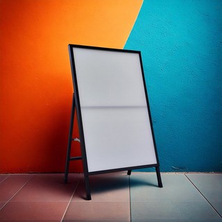 철제 입간판 A형 개폐식 접이식 간판 거치대, 단면형