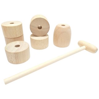 河馬班玩具 懷舊童玩 敲打達摩 日本達摩 不倒翁玩具DIY彩繪打達摩(大)台灣製造-商檢合格, 1個, 木色