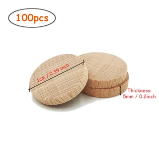 100pcs 1cm 50pcs 1cm 플랫 라운드 천연 나무 동전 디스크 DIY 공예 프로젝트 홈 인테리어에 대한 미완성, 01 100pcs 1cm