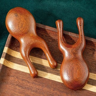 多功能按摩梳，五爪頭，雙指頭，臉部按摩，頭皮按摩, 1個, 小青蛙-檀木