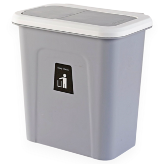 음식물쓰레기통 씽크대걸이 밀폐 휴지통 주방쓰레기통, 1개, 진그레이