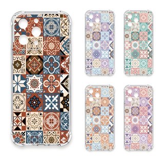 24H快速出貨 TRON 三星 A52/52s 北歐風幾何復古花磚 四角防摔 軟殼 手機殼