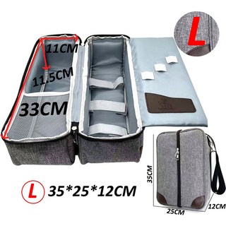 1 개/몫 가우초 예르바 마테 여행 가방은 보온병과 호박 컵 봄빌라 빨대와 티캔 두 가지 사이즈 옵션, Grey Bag-35x25x12CM, 1개