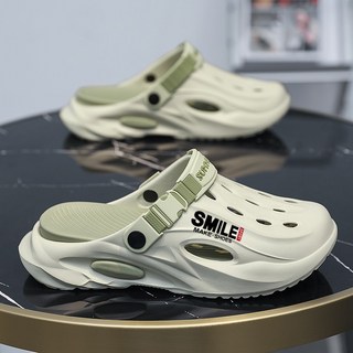 椰子洞洞鞋 戶外運動沙灘涼鞋 男士夏季外穿厚底防滑兩用涼拖鞋