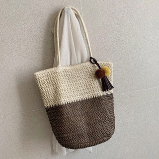 LULU 拼色編織造型單肩包 隨機出貨