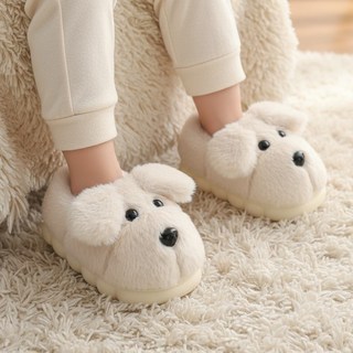 달콩슈 아동용 털 실내화 슬리퍼 강아지 방한 신발 DSF285