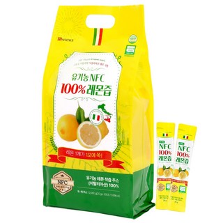 BD사이언스 이대호 유기농 레몬즙 원액 100% 스틱 이탈리아산 대용량, 100개, 20g