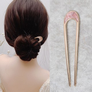 美好生活 盤髮神器-4，快速盤髮造型工具，輕鬆打造多變髮型, 1個, 43.圓粉 紋理不同10.5 適合少髮量