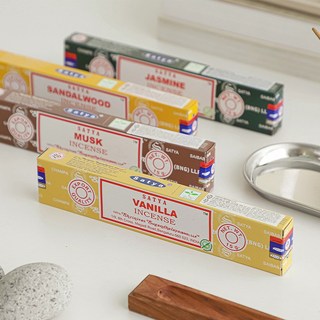 사티아 나그참파 인센스 스틱 15g 아로마향 인도향 뭄바이 방갈로르 스틱향초 실내방향제 향피우기, 자스민