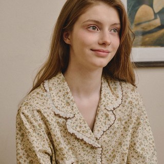 델리아 긴팔 여성페어 크림 (30수)