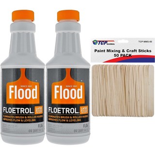 플러드 플로트롤 미술품 공급 아크릴 페인트 946ml x 2 믹싱스틱 50개, 1개, 기본