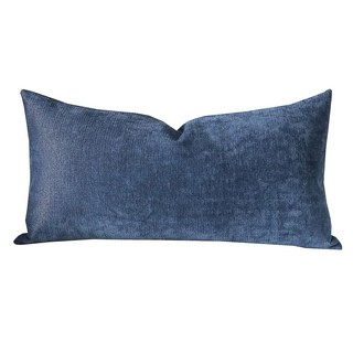 소파용 슬로우 카우 캐시미어 직사각형 베개 커버 장식용 요추 던지기 12 x 24 인치 네이비 블루, Dcashmere Navy Blue, 24" x 12" (Pack of 1)