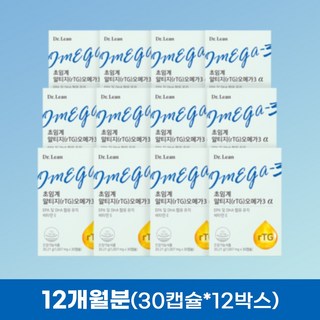 닥터린 초임계 알티지 오메가3 알파, 30정, 12개