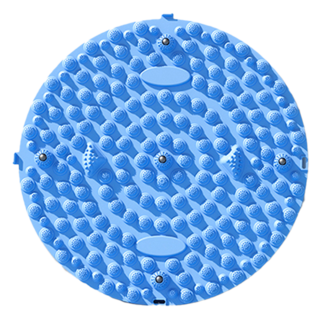 ANTIAN 指壓板磁石超慢跑 疏通經絡原地跑步足底按摩墊 圓形足療按摩腳墊, 1個, 天空藍