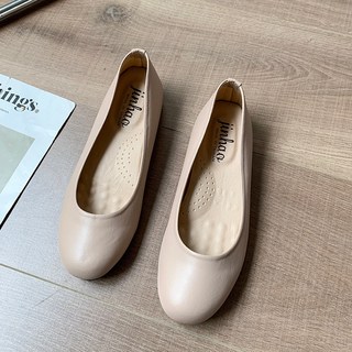 白鳥麗子 淺口娃娃鞋 MIT素面皮革圓頭平底包鞋