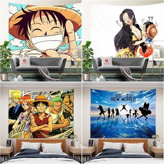 送安裝包 ins網紅背景布 卡通動漫路飛航海王掛布 臥室宿捨墻布 日式掛毯 壁毯 動漫周邊掛布 掛毯 房間墻壁裝飾掛布, 海賊王-13,寬100cm高70cm 送工具包