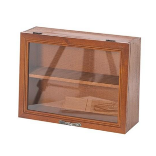 木質化妝品收納櫃 - 壓克力玻璃鄉村木整理置物櫃, 木質化妝品收納櫃-壓克力款, 木紋