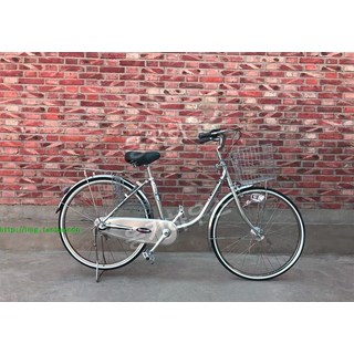 일본 자전거 클래식 빈티지 감성 출퇴근 통근 경량 여성 남성, 24인치, 은백색 램프, 1개