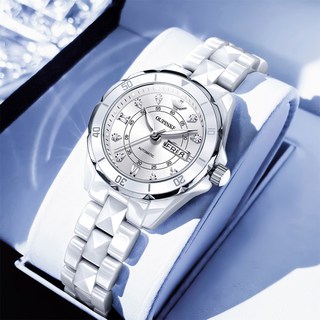 OUPINKE 여성시계 기계식 오토매틱 럭셔리 명품 워터프루프 야광 세라믹시계