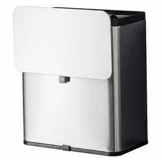 레브홈 스테인리스 냄새 차단 걸이형 음식물 쓰레기통, 1개, 실버