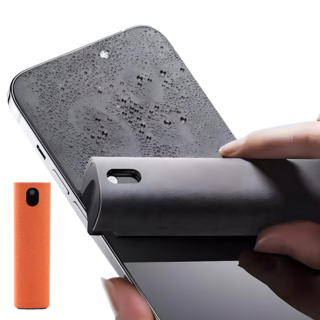 하루템 스마트폰 청소 액정닦이 휴대용 클리너 키트 핸드폰 노트북 액정 클리너 케이스, 1개, 오렌지