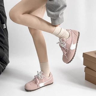 德訓鞋 復古休閒運動鞋，平底軟底芒果頭女鞋