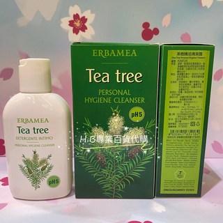 義大利藥草大師 ERBAMEA 私密處清潔茶樹精油沐浴露150ml｜專櫃同步草本呵護，溫和潔淨私密肌膚, 1個, 茶樹精油清潔露