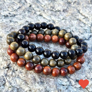 패션팔찌 심플 염주 팔찌 불교 소원 성취 합격 부적 선물, 녹단목