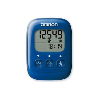 OMRON 歐姆龍 計步器 HJ-325 步數計 大字體 簡單操作 每日行走 一萬步 健康守護者, 藍色, 1個