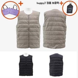 [백화점신상판/AS가능] 스노우피크 패딩 조끼 경량 다운 에어리 라운드넥 베스트 남자 남성 happyJ 탄그레이 다크차콜