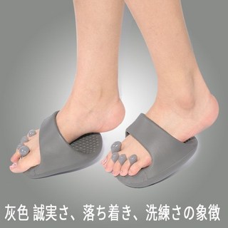 美腿瘦腿腳趾足弓訓練器 分趾器 拇指外翻XO型腿內外八矯正鞋, 1個, 灰色