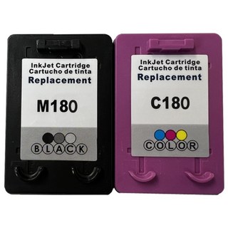 삼성 INK- M180 C180 XL SL-J1660 잉크 J1663 J1665 J1770FW 대용량, 검정+컬러 SET, 1개