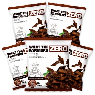 왓더파머스 구운 건강한 저당 다이어트간식 국산 기름 없는 제로 코코아칩, 5개, 25g